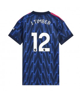 Günstige Arsenal Jurrien Timber #12 Auswärtstrikot Damen 2025-26 Kurzarm